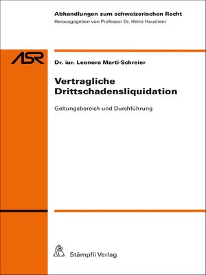 cover image of Vertragliche Drittschadensliquidation